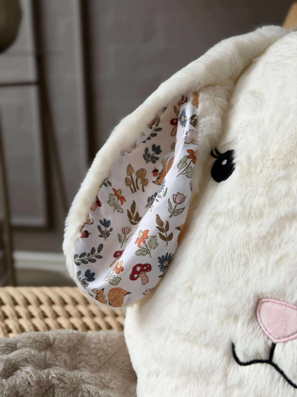 Coussin rembourré - Lapin blanc
