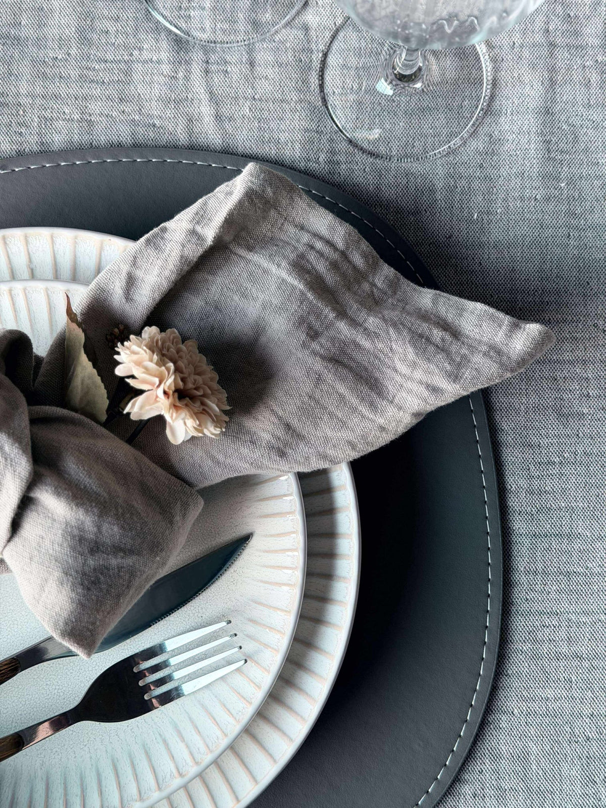 Set de table ovale - Gris