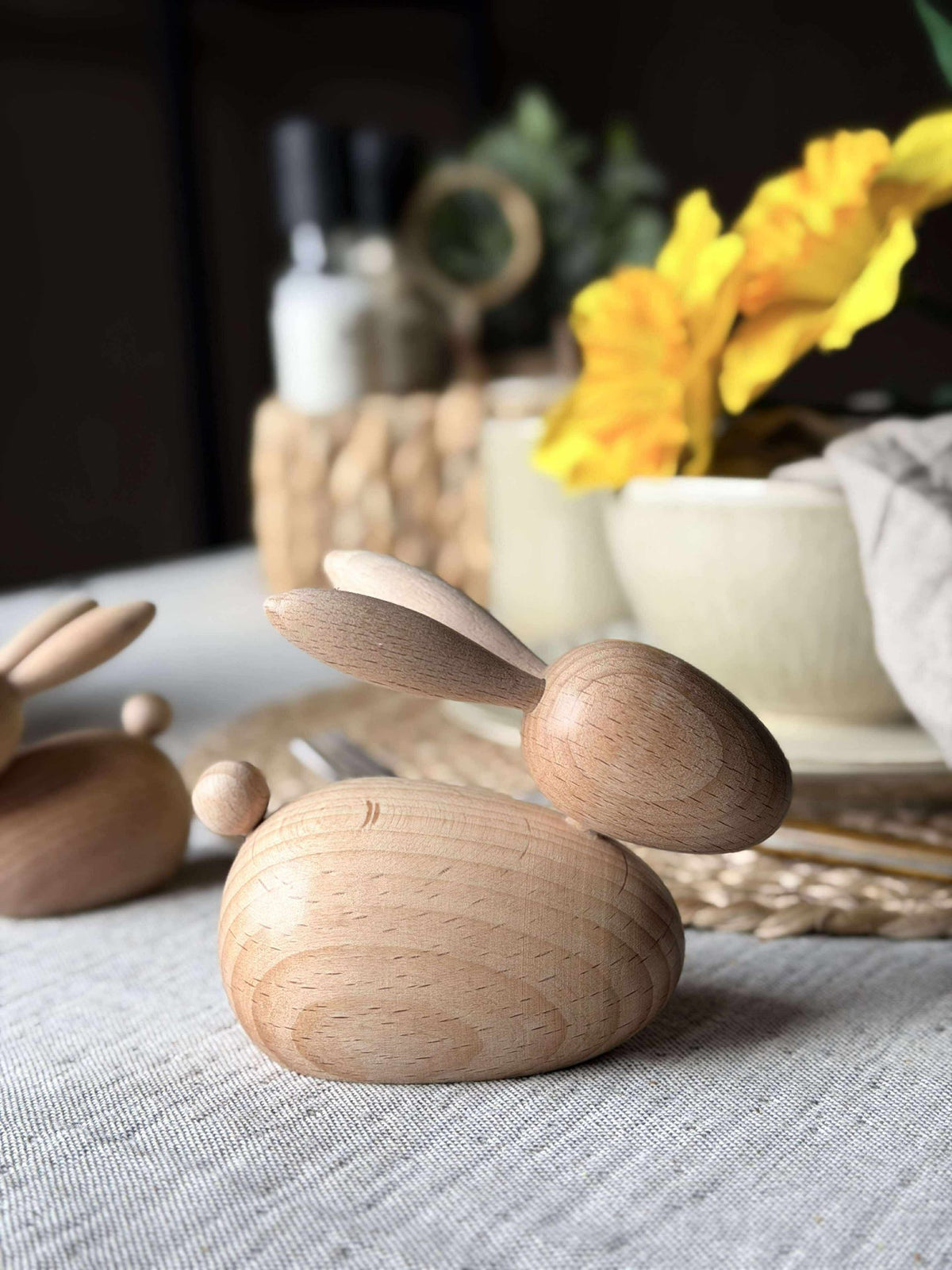 Lapin couché - Nature grand modèle