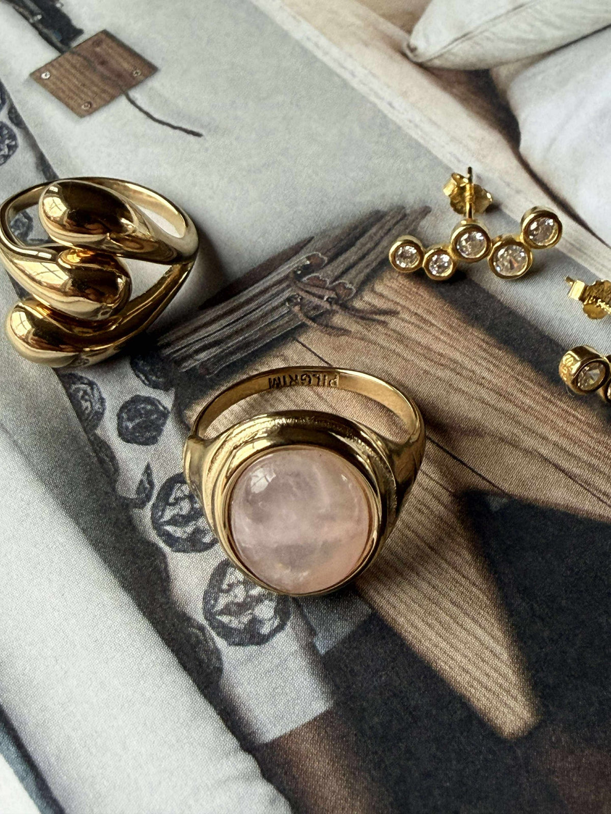 Bague quartz rose