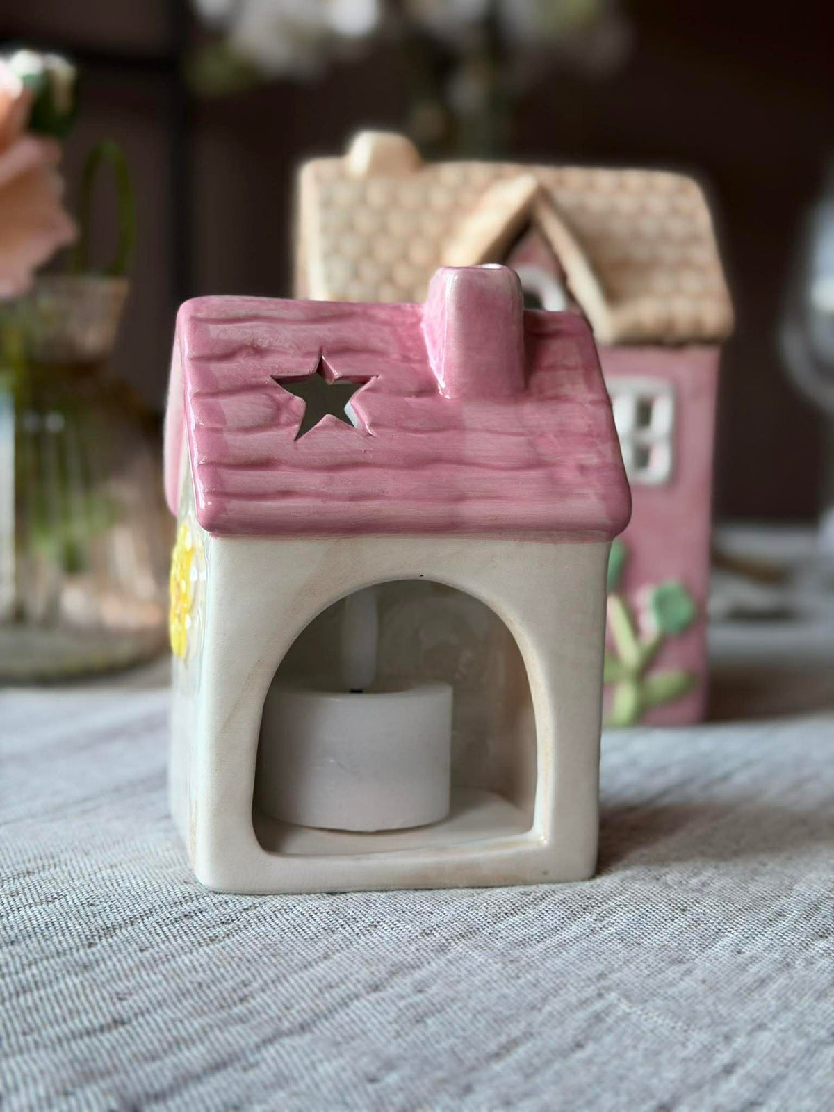 Maison à bougie Keramik - Rose