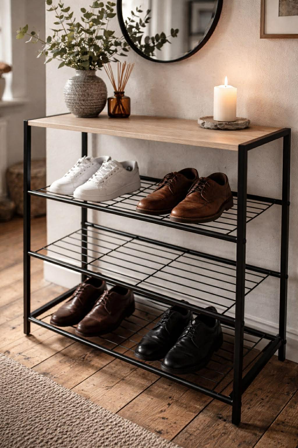 Meuble à chaussures avec 3 étagères