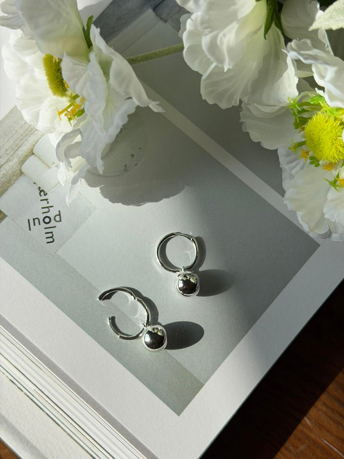 Boucles d’oreilles AIR hoop plaquées argent