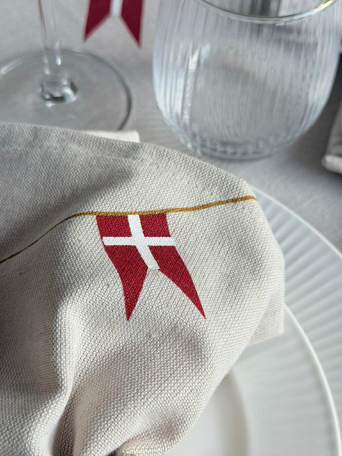 Serviettes de table avec drapeau - 4 pcs