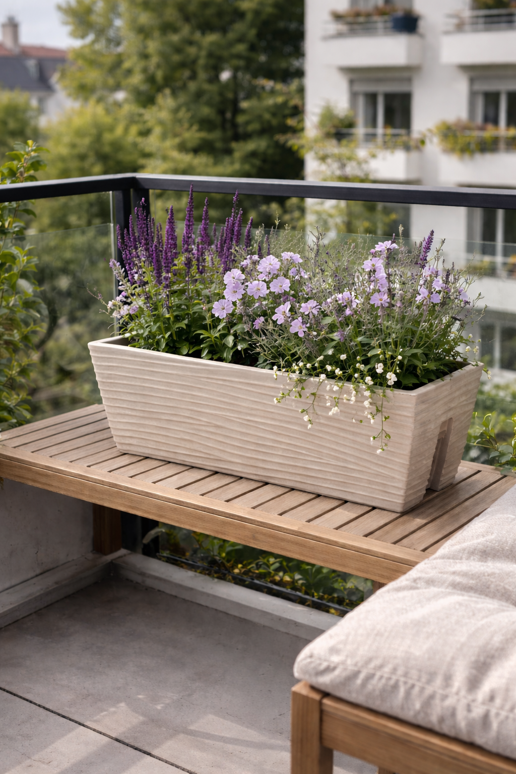 Jardinière de balcon Sienna - Sable