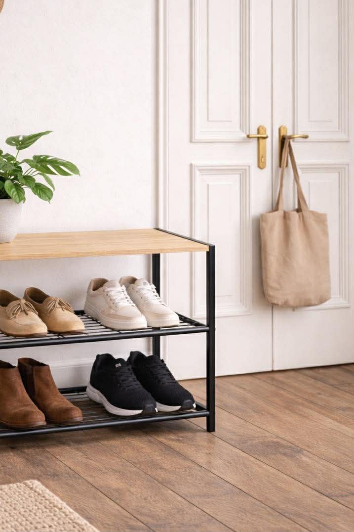 Étagère à chaussures avec 2 niveaux