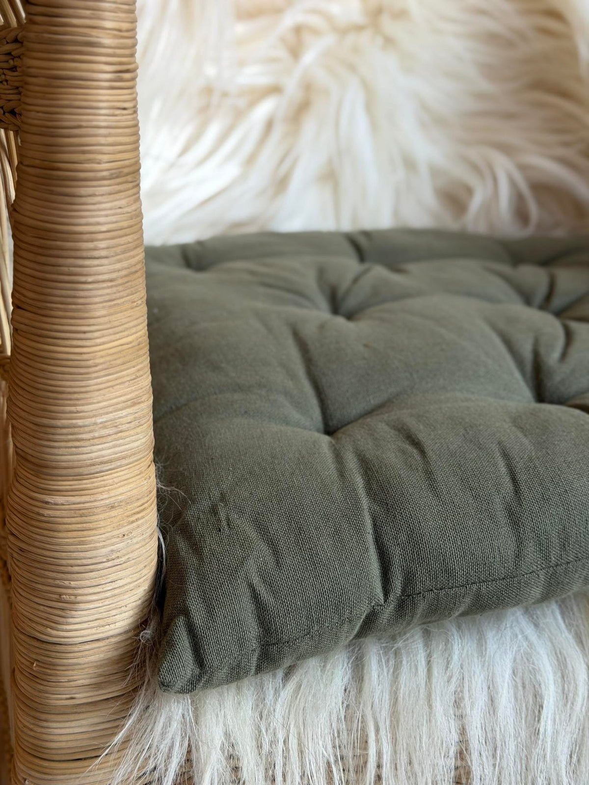 Coussin futon – Sauge