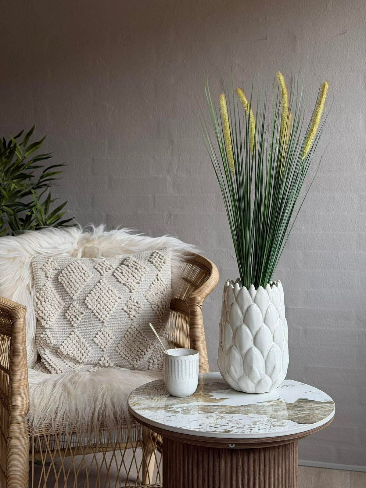 Queue de lièvre en bouquet pour l’intérieur et l’extérieur - 75 cm