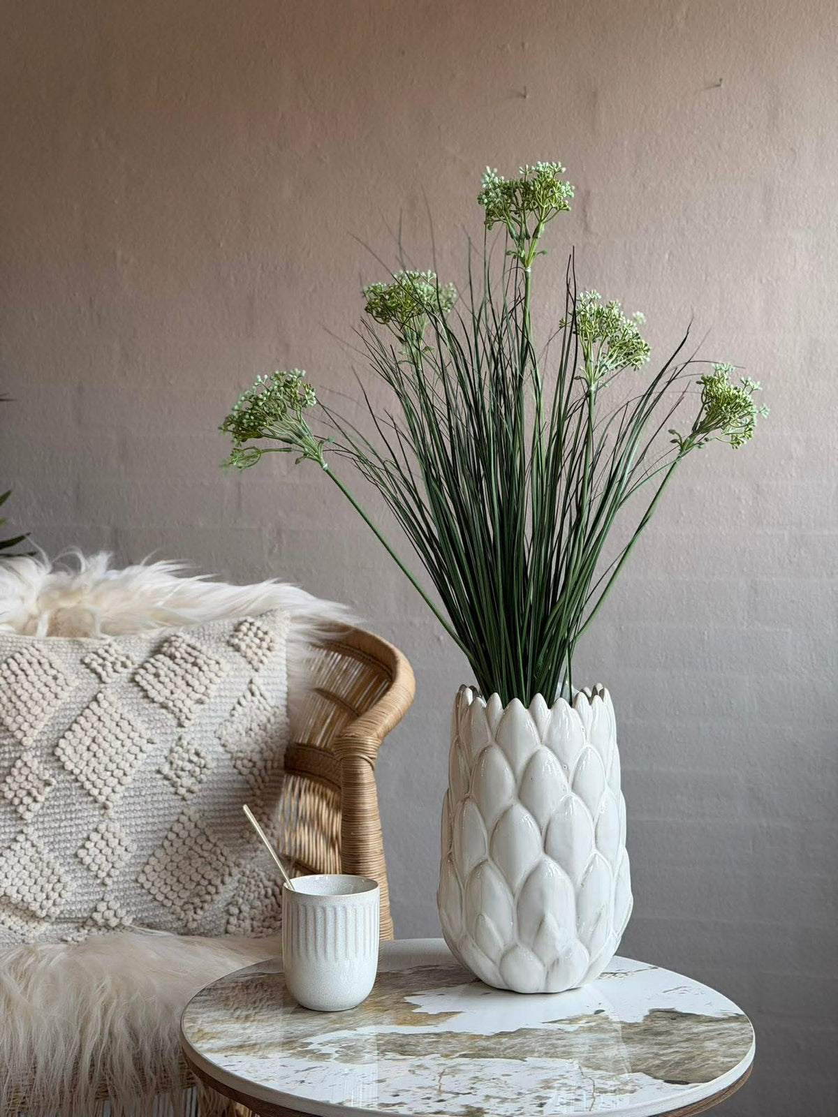 Cerfeuil sauvage en bouquet pour intérieur et extérieur - 70 cm