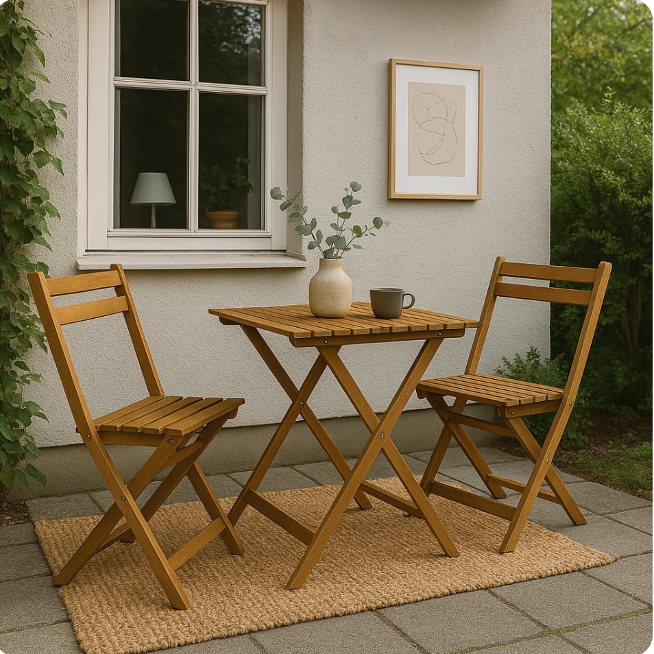 Ensemble de bistro - Acacia huilé