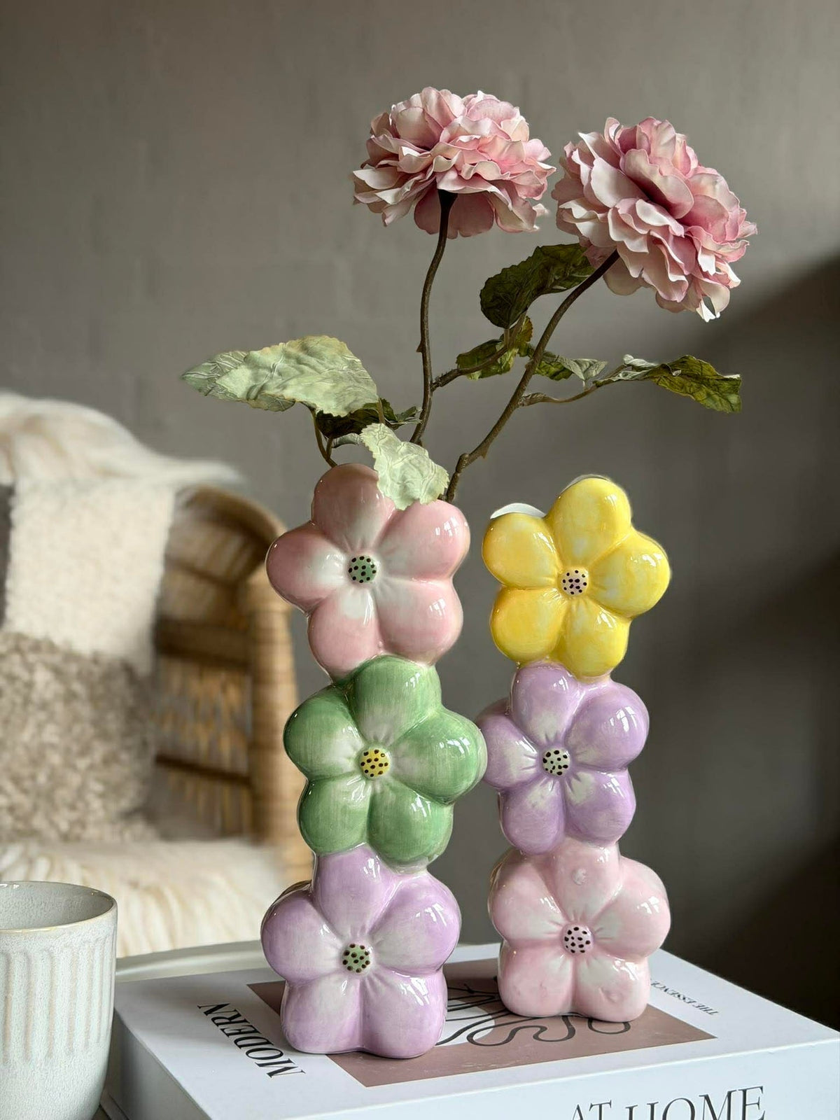 Vase aux fleurs pastel - Color mix