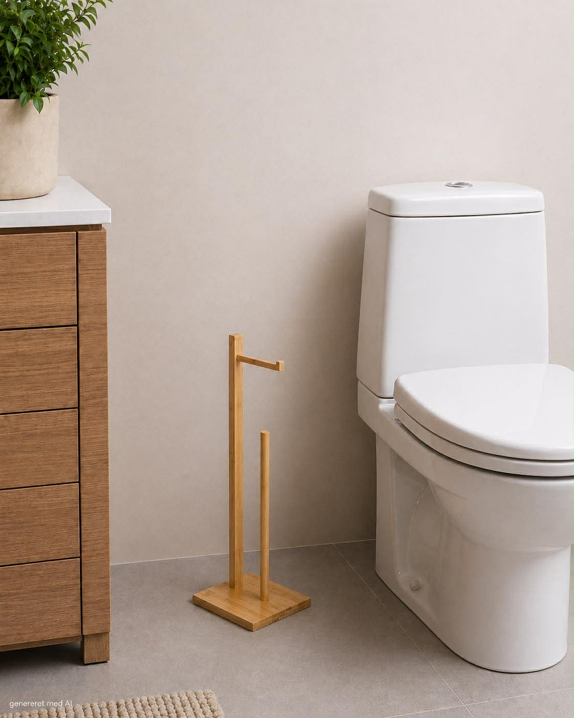 Porte-rouleau de papier toilette en bambou