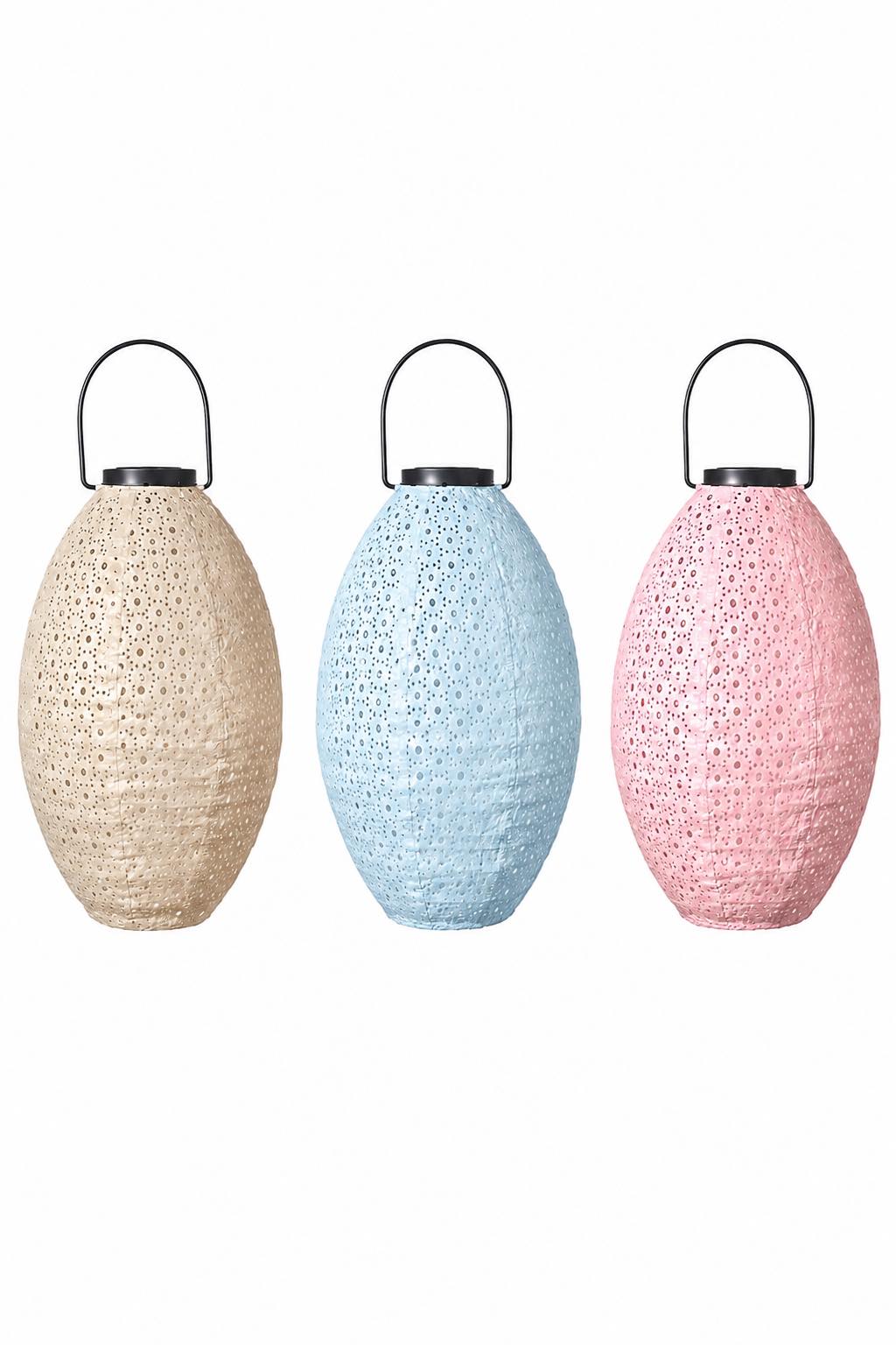 Lampe avec cellules solaires - Rose
