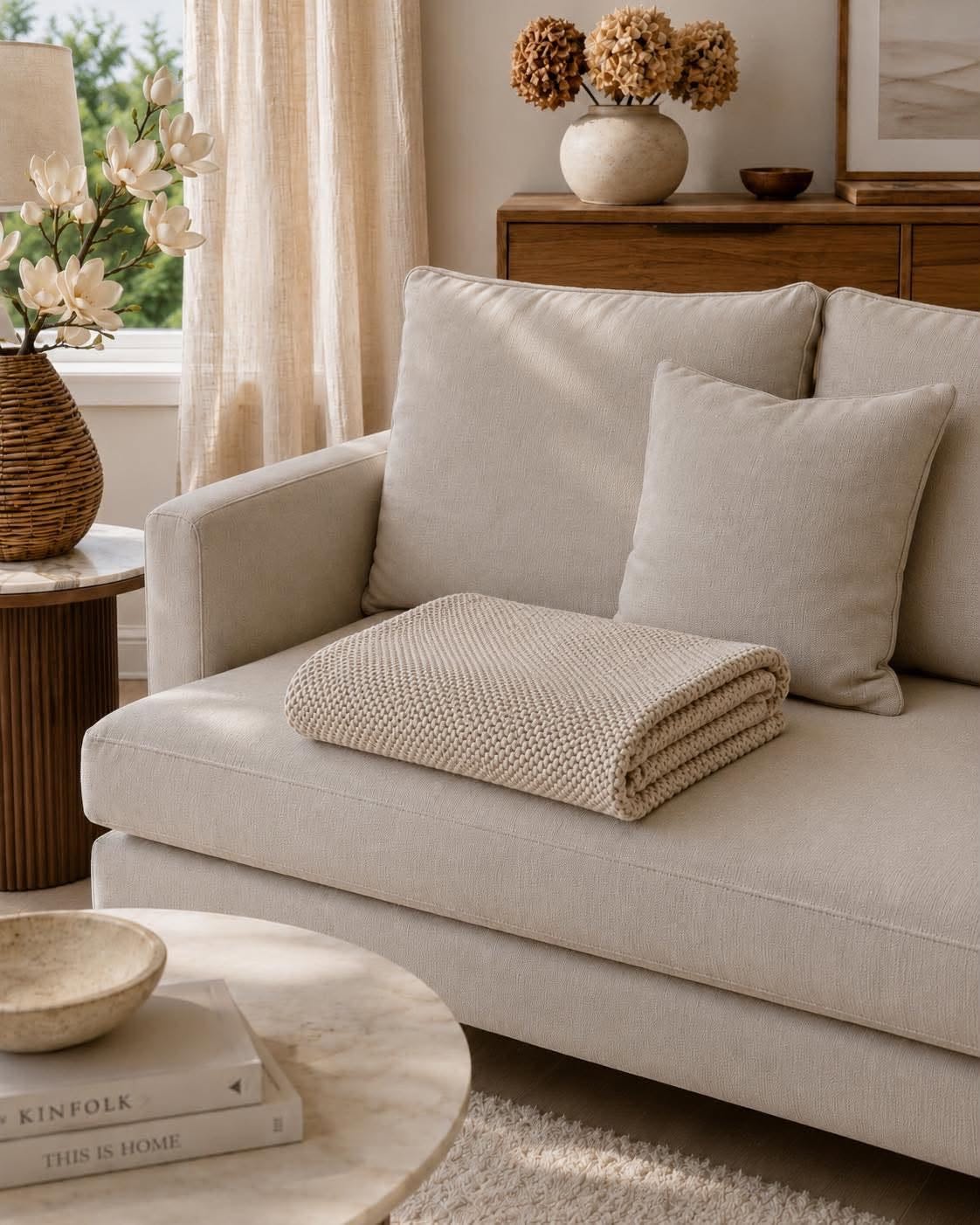 Plaid en coton au point de perles rain