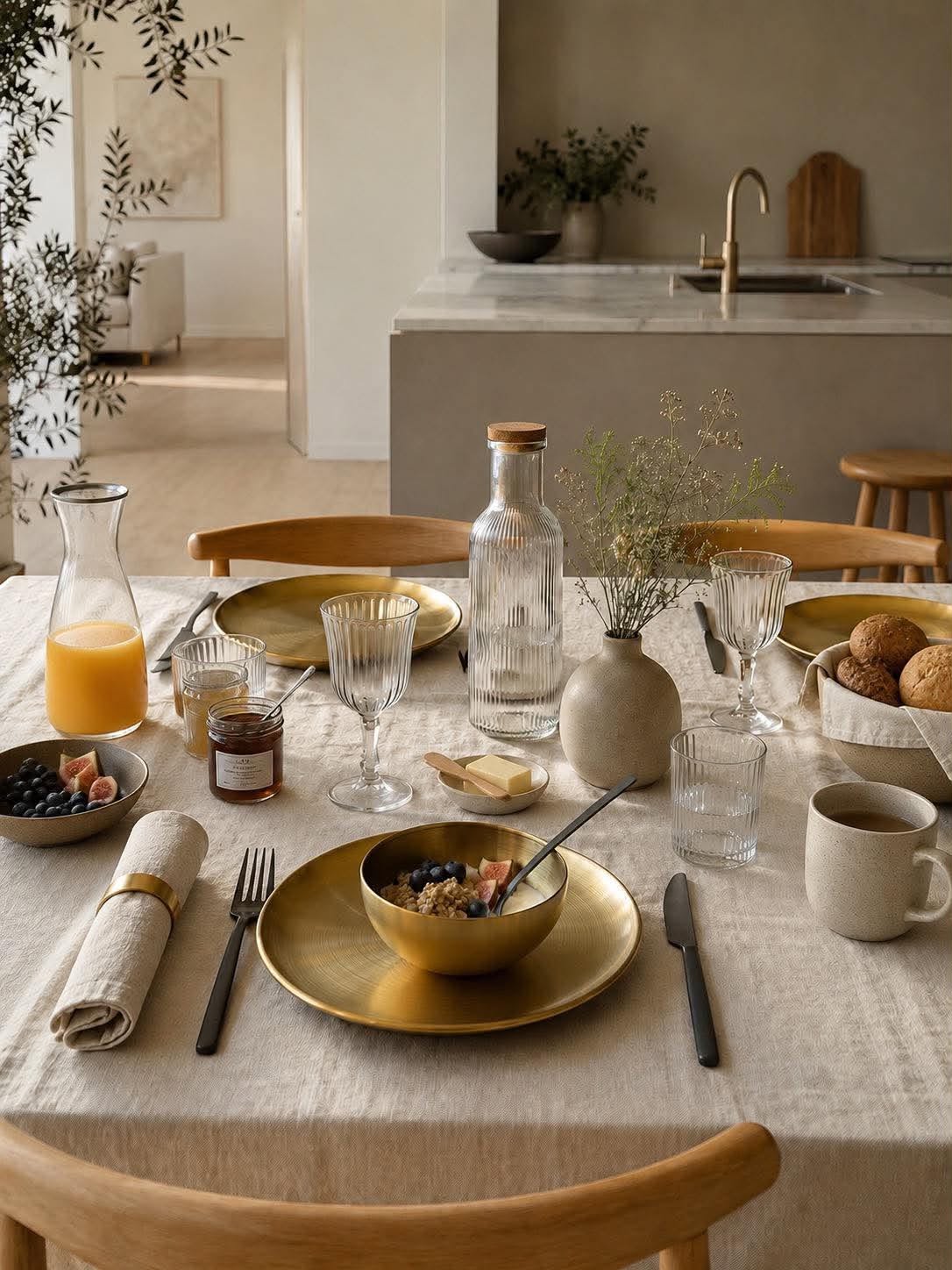 Assiette Golden – Acier inoxydable