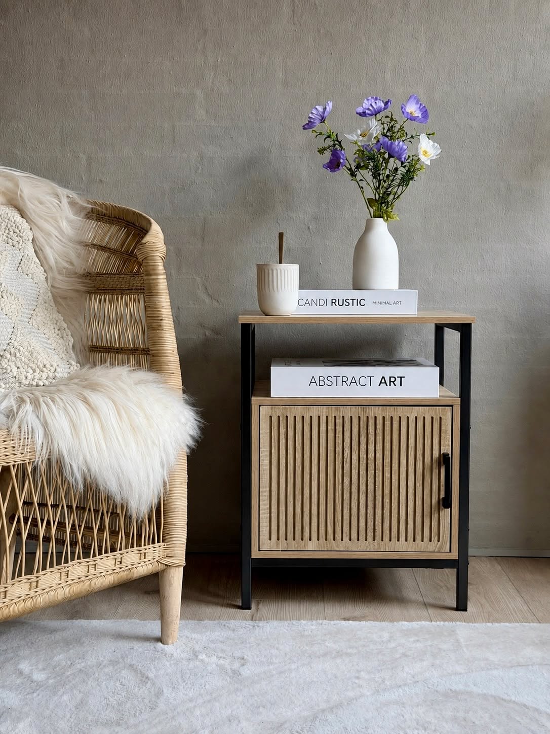 Table de chevet avec meuble