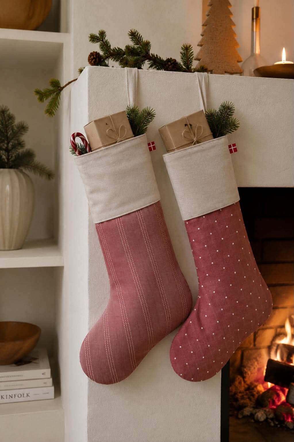 Botte de Noël à pois