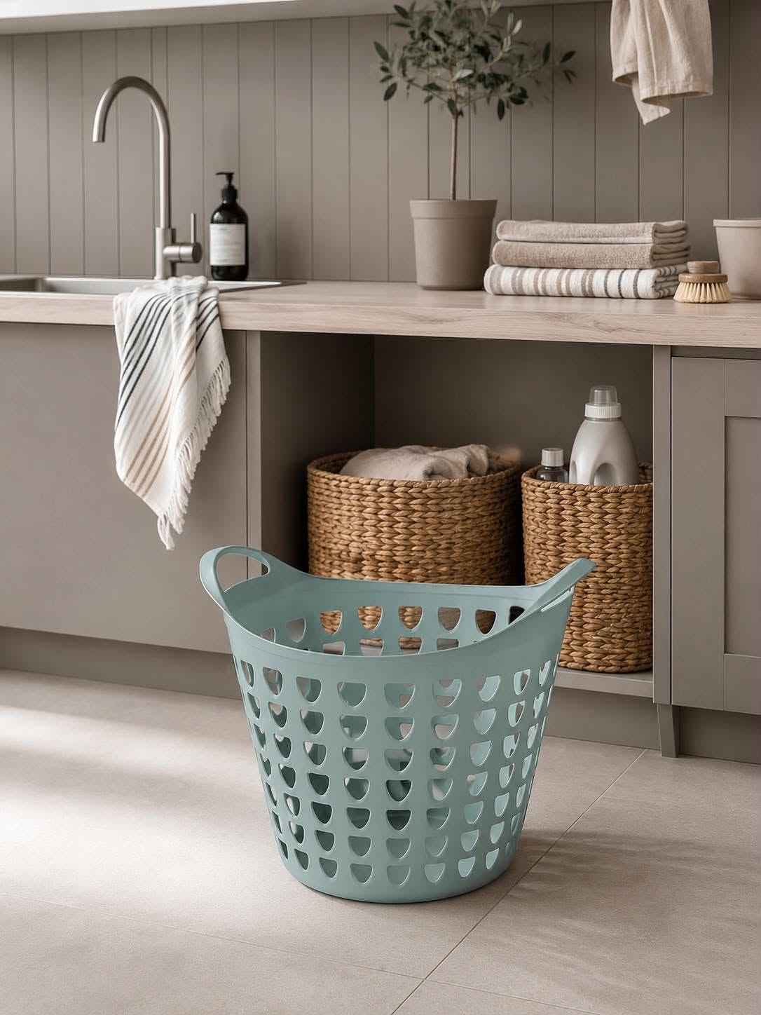 Panier à linge - Dusty green