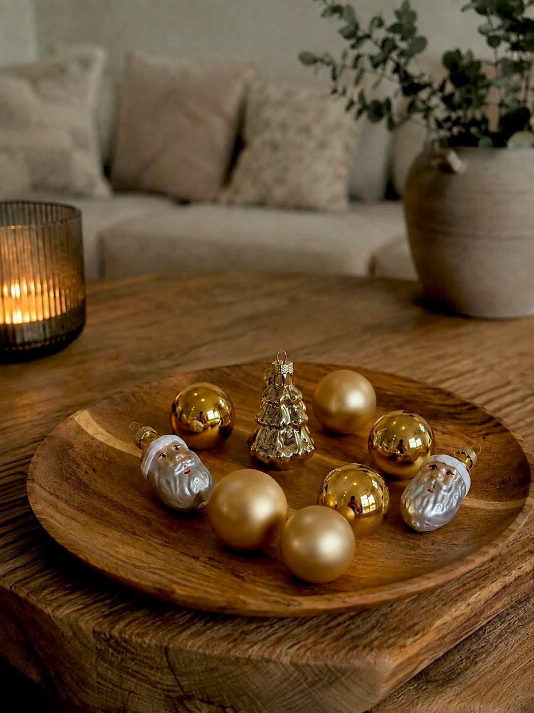 Mini boules de Noël - Doré