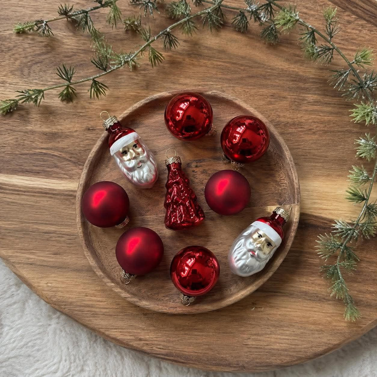 Mini boules de Noël - Rouge