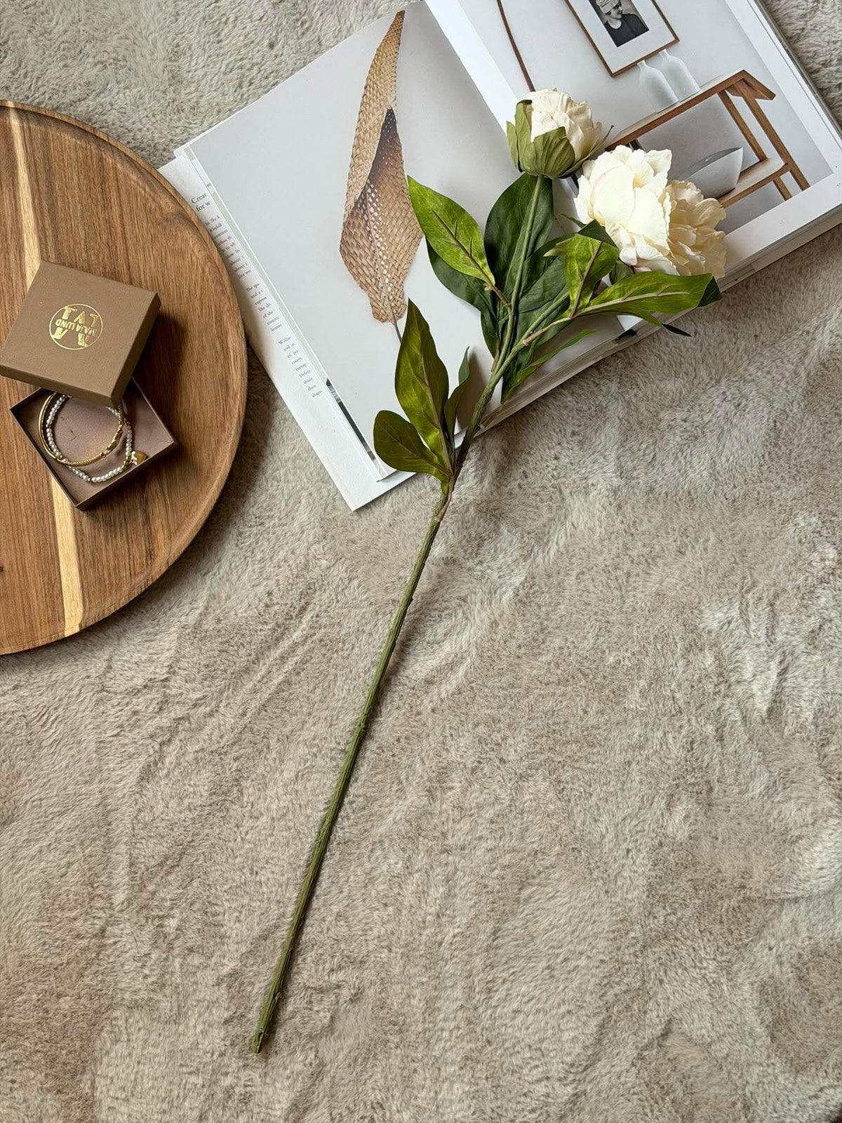 Pivoine 69 cm - crème
