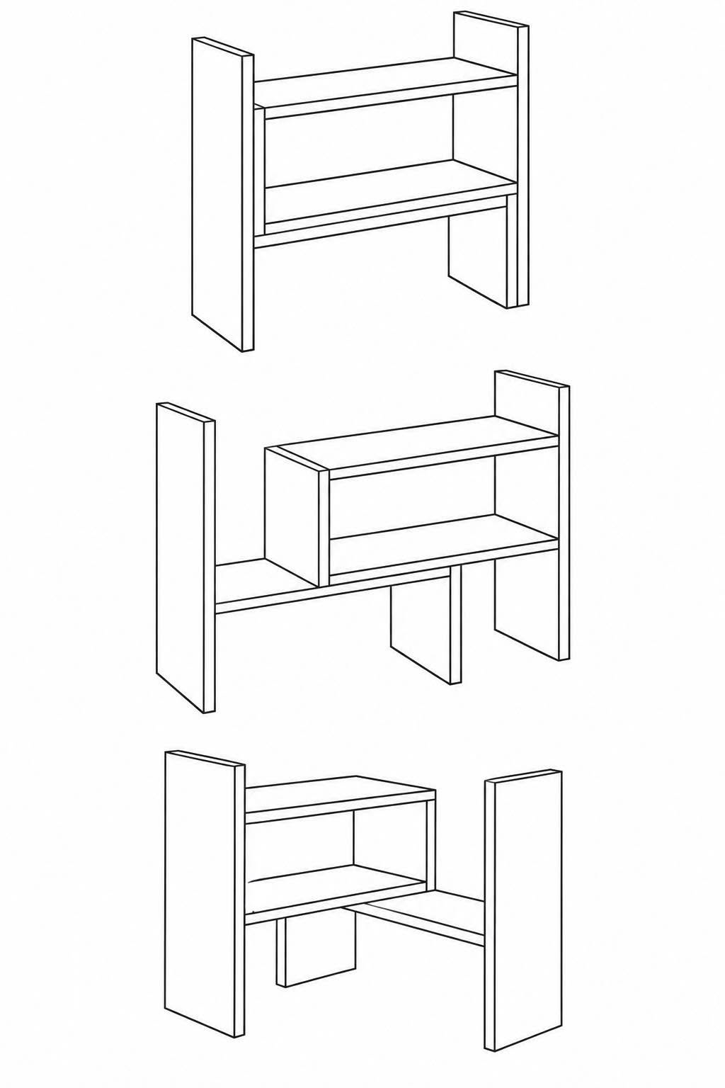 Étagère en bambou - ajustable
