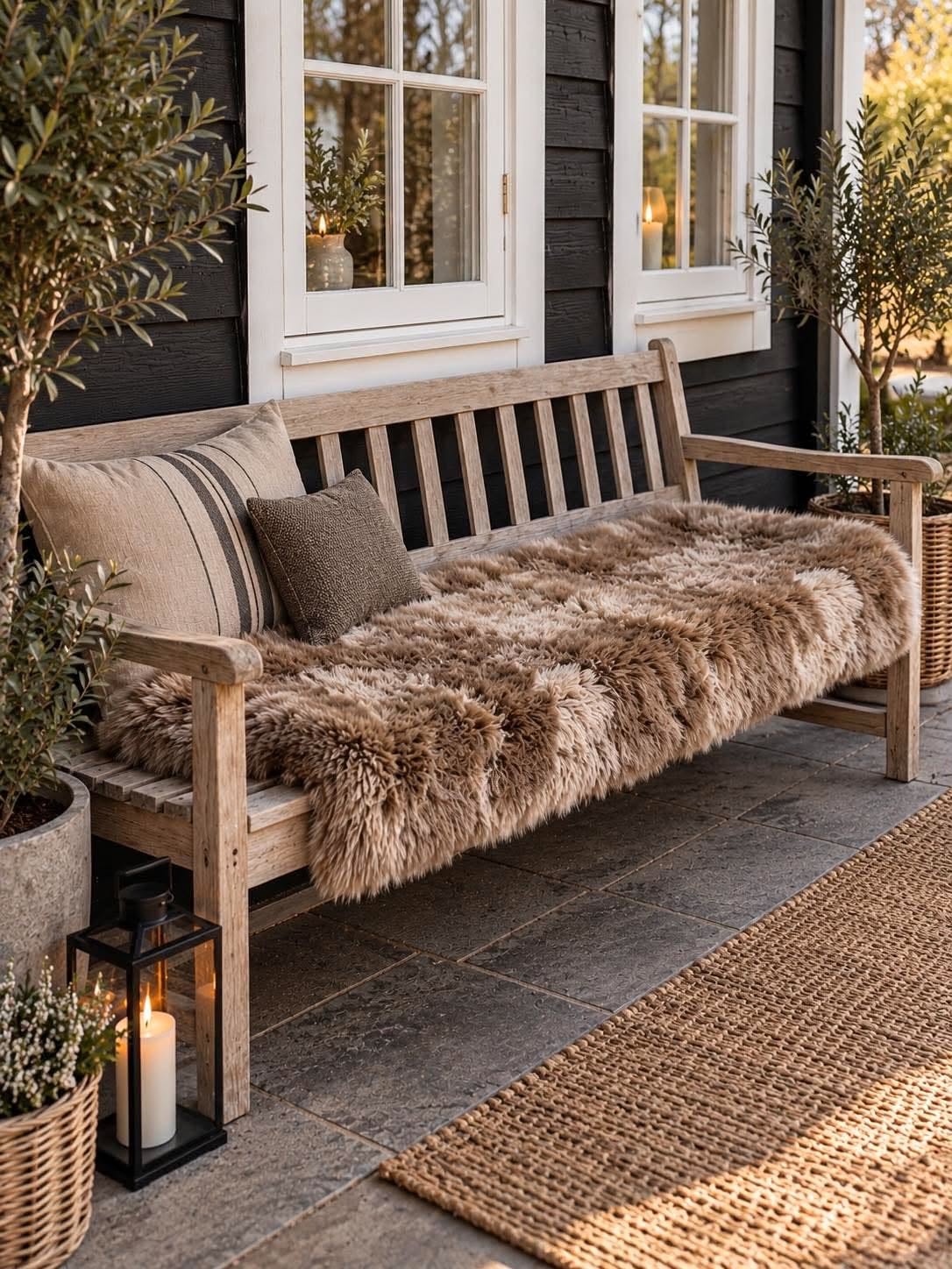 Tapis en peau de mouton - 70x140 Taupe