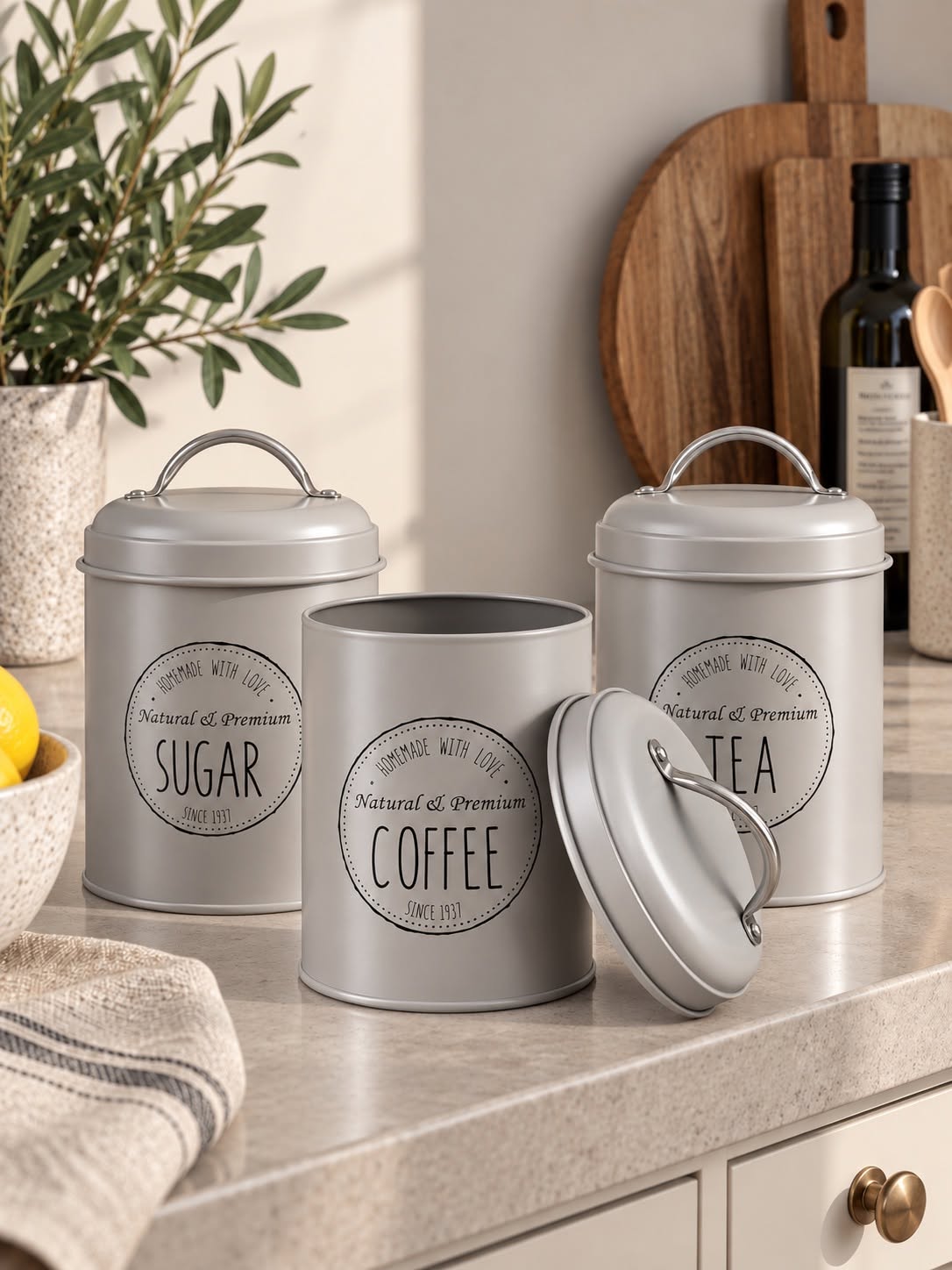 Boîtes Taupe - Lot de 3 pièces