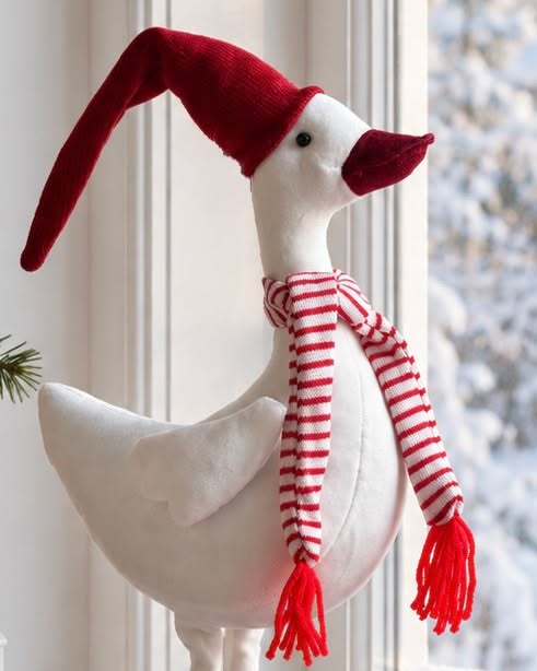 Canard de Noël avec bonnet rouge