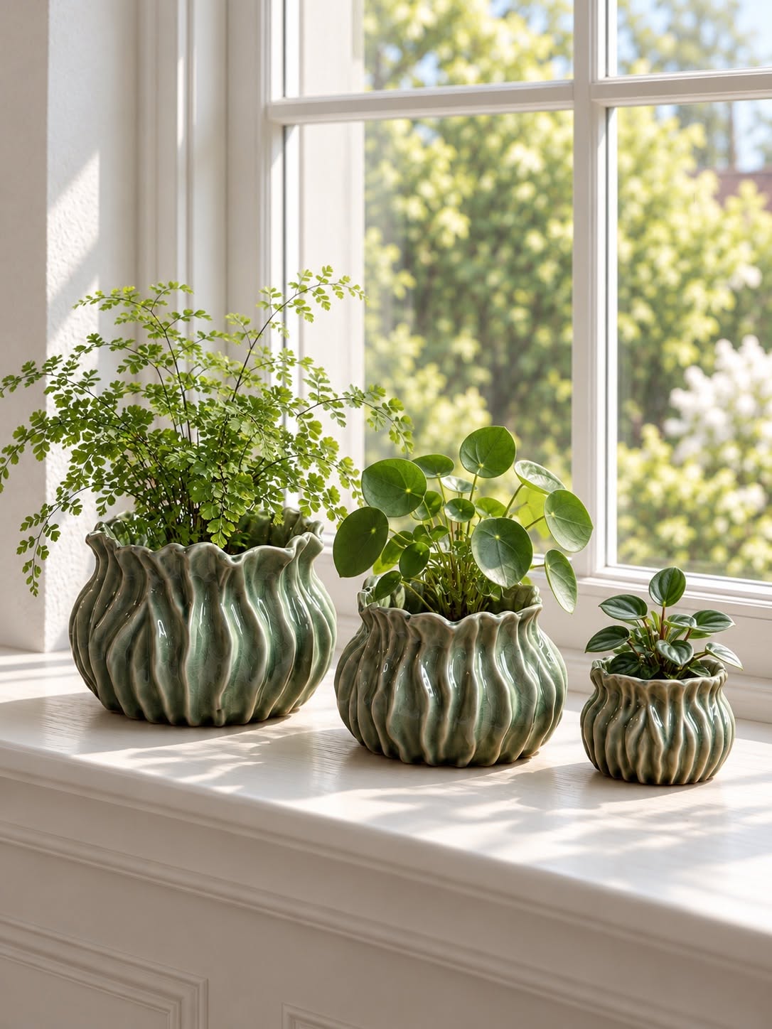Cache-pot en grès - Menthe – Pot en grès