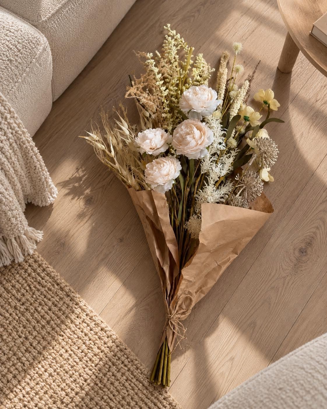 Bouquet crème 70 cm – Bouquet artificiel