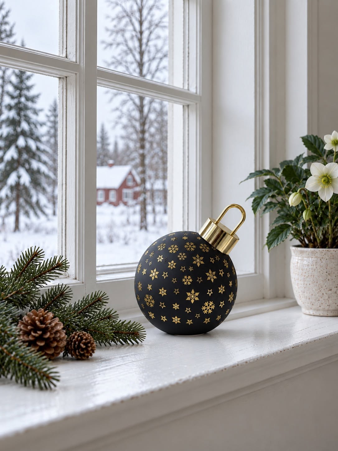 Boule de Noël lumineuse MIX - Black