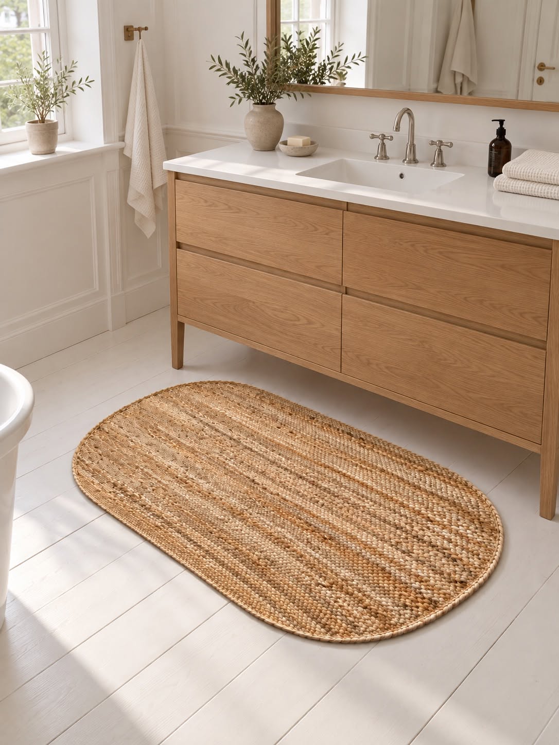 Tapis en jute - Ovale 80x120