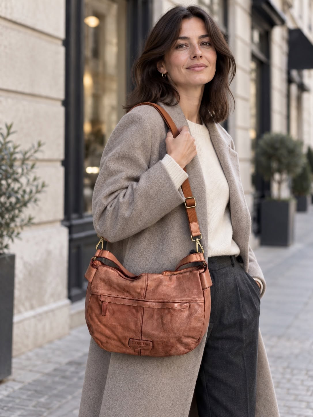 Crossover Dina cognac lavé