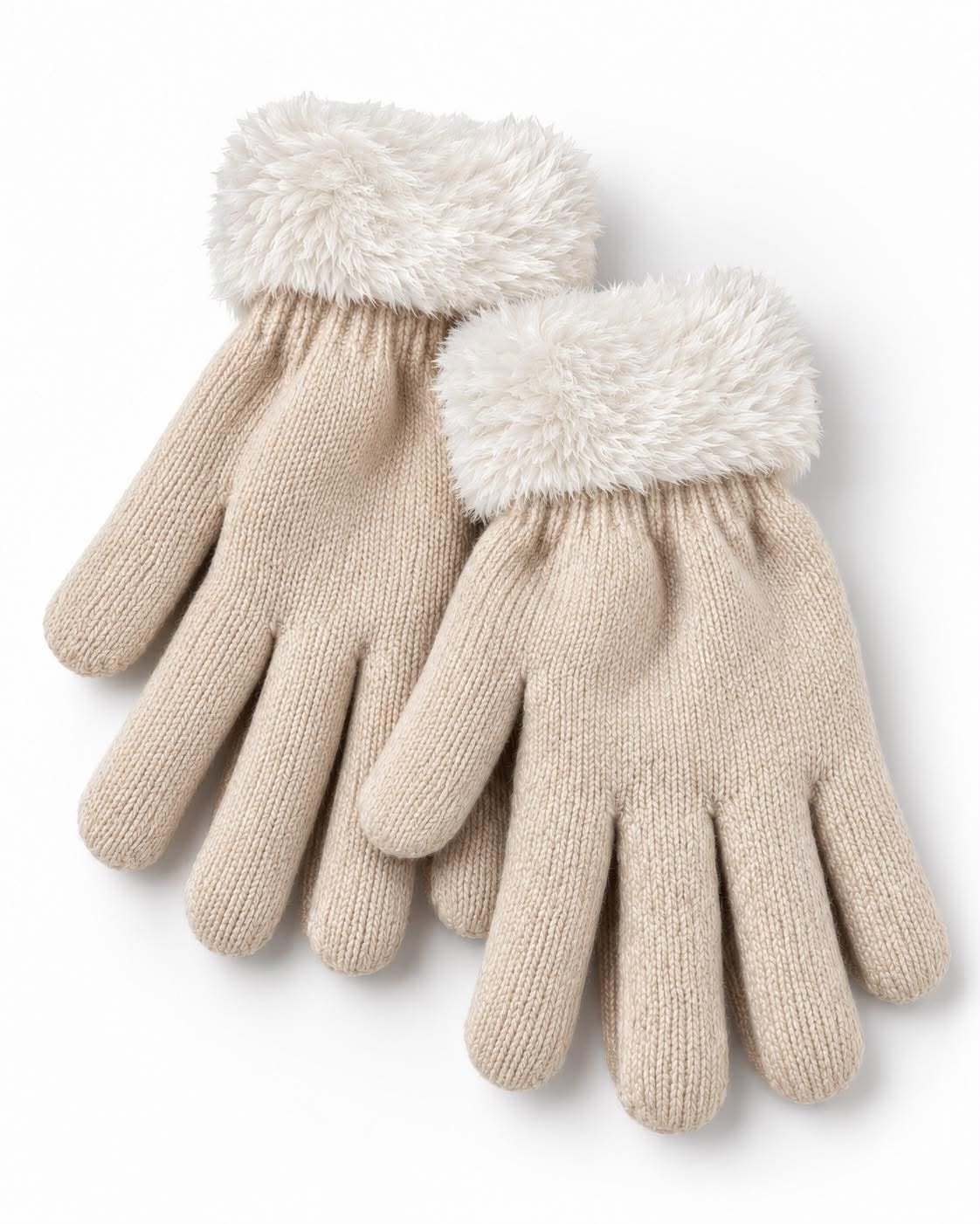 Gants beige – Gants d'hiver doux