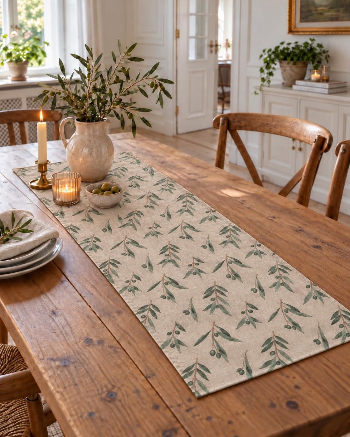 Chemin de table Olives – Plusieurs tailles