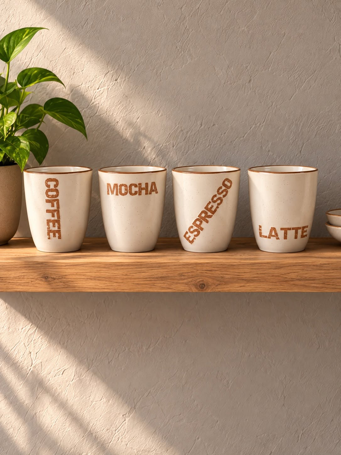 Mugs en grès - lot de 4