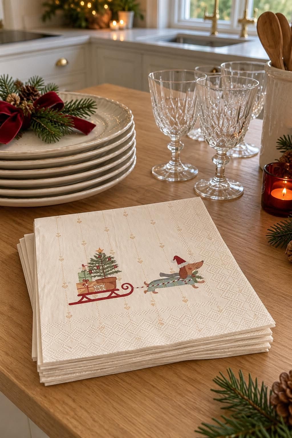 Serviettes de Noël 20 pièces – Avec imprimé