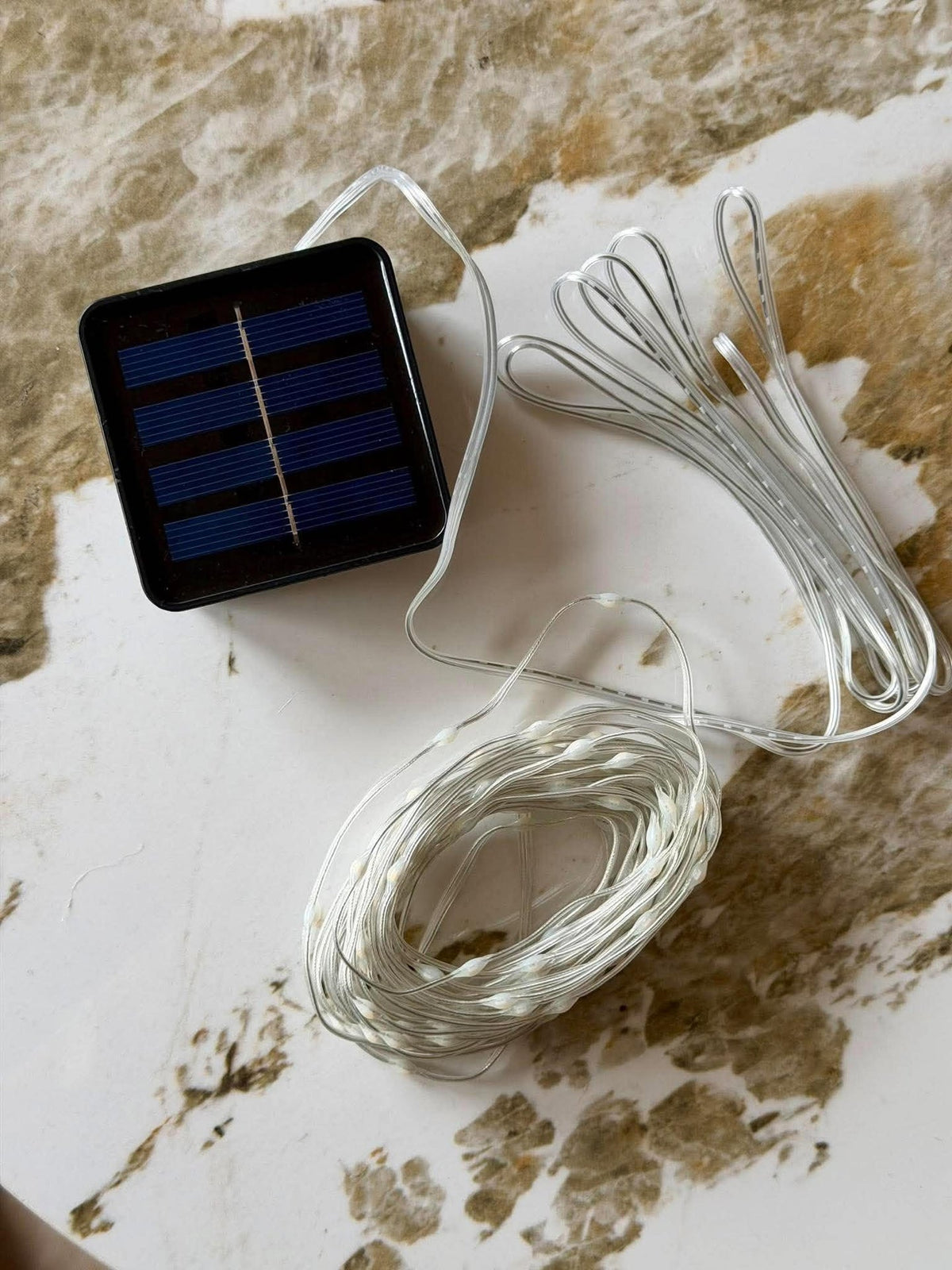 Guirlande lumineuse solaire avec 120 LED blanc chaud et 8 fonctions