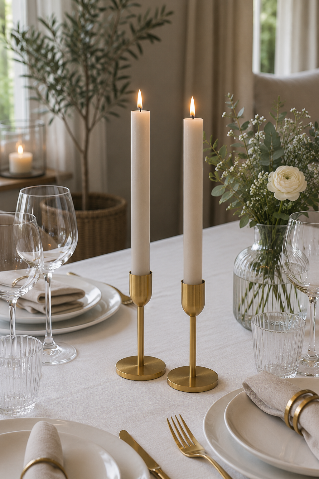 Bougie LED chandelier - Sable 22,5 cm