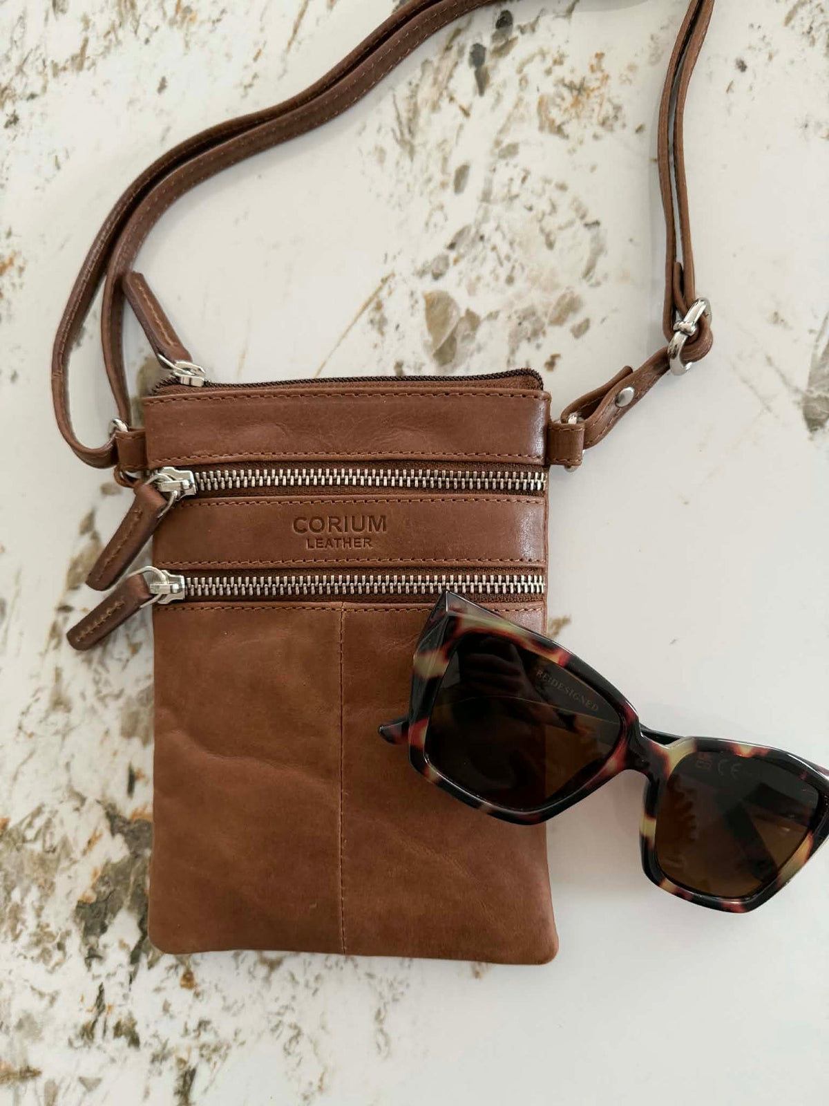 Sac crossover VIGA - Cognac vintage