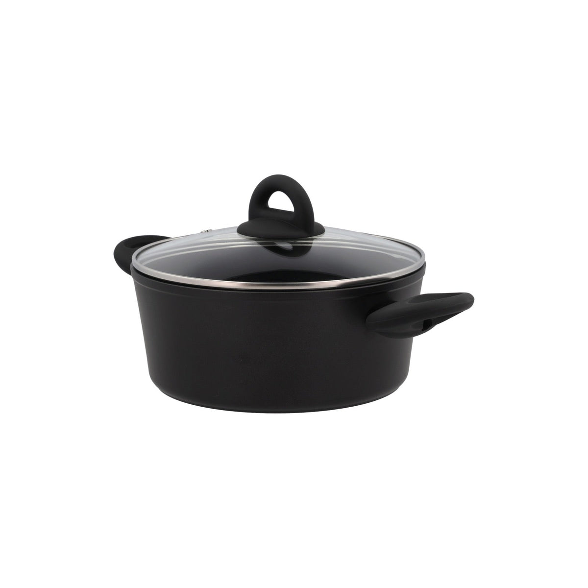 Casserole - Avec couvercle en verre - Aluminium/revêtement en céramique