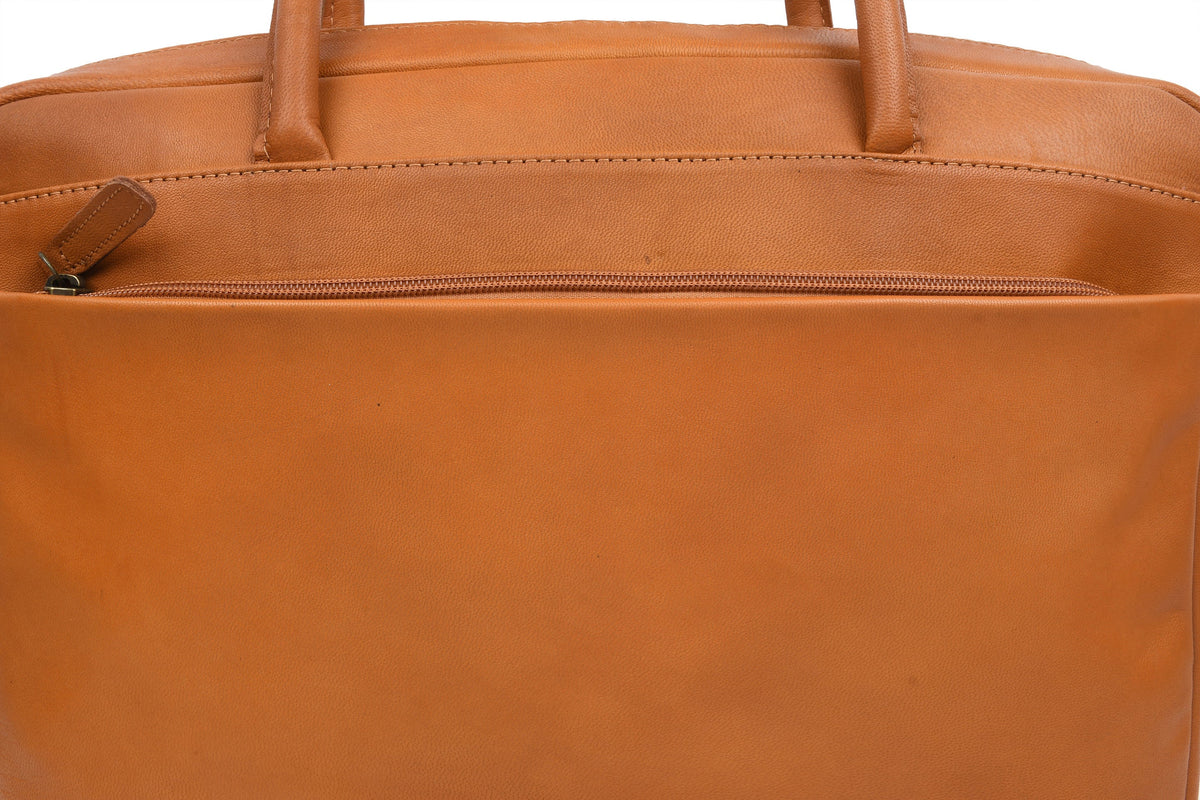 Sac pour ordinateur Faust double - Cognac