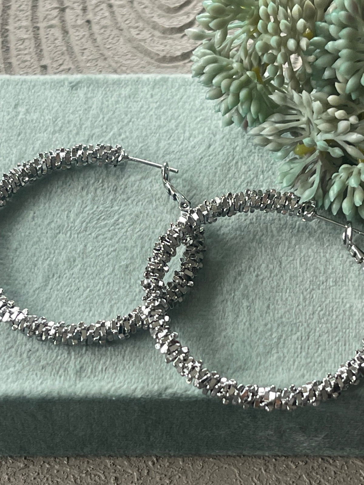 Boucles d’oreilles INA Hoops Large - plaqué argent