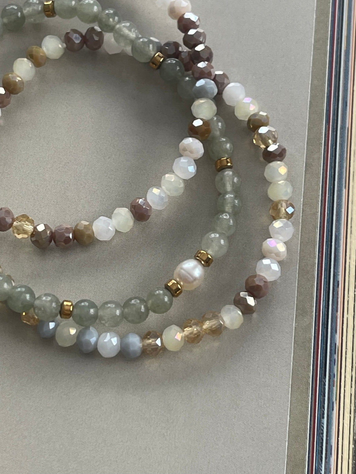 Bracelet Leah Jade Vert – Lot de 3 pièces