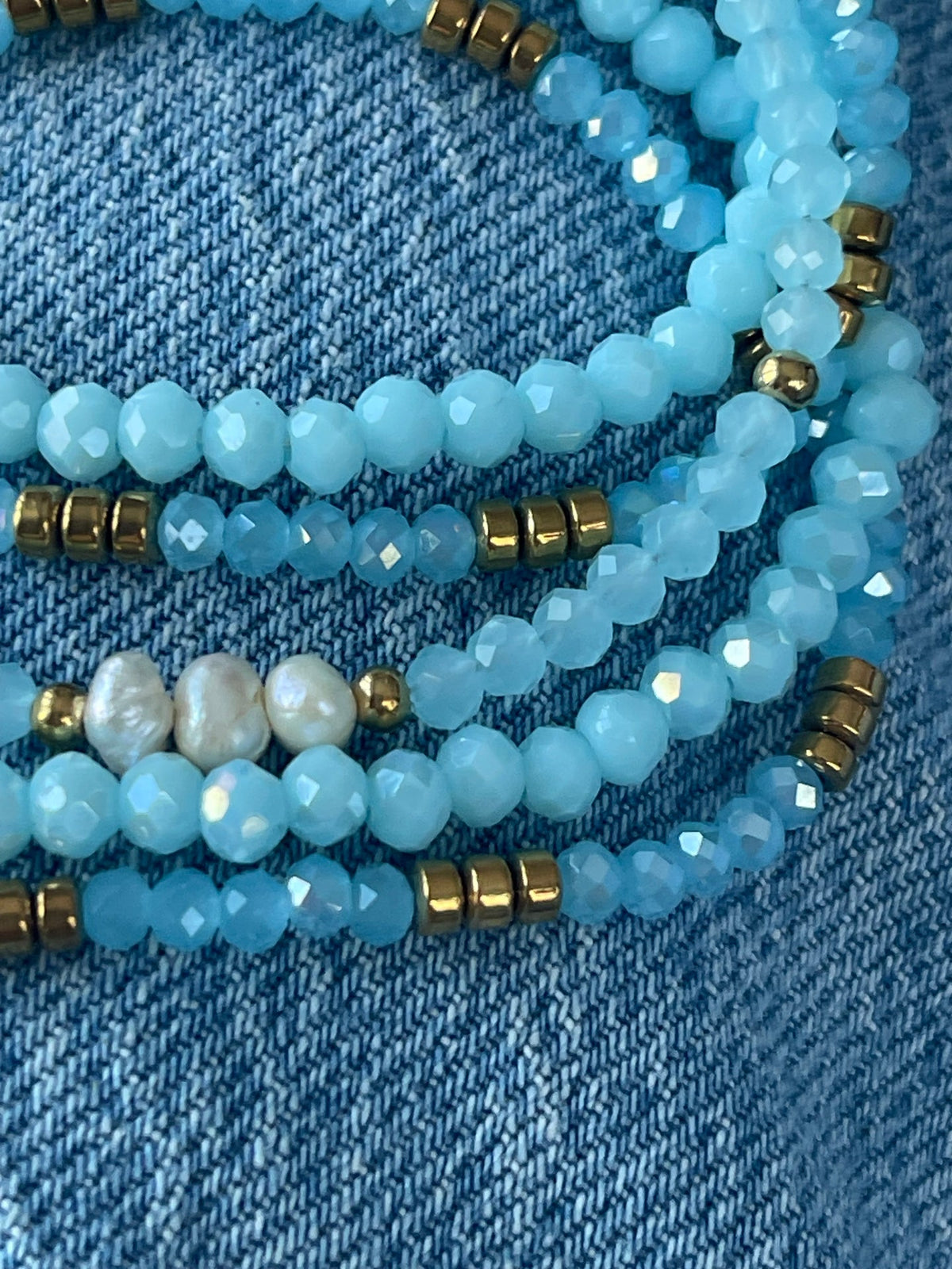 Bracelet MICHELLE Soft Blue / Mix - 5 pcs