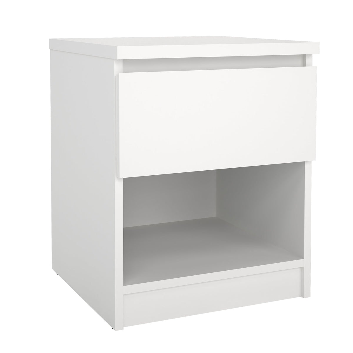 Table de chevet - blanc avec 1 tiroir
