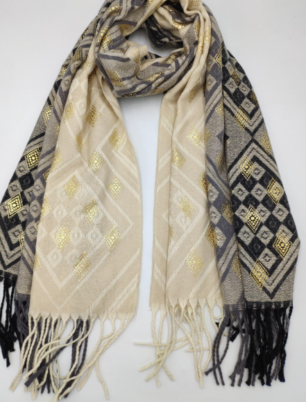 Foulard diamond printed beige