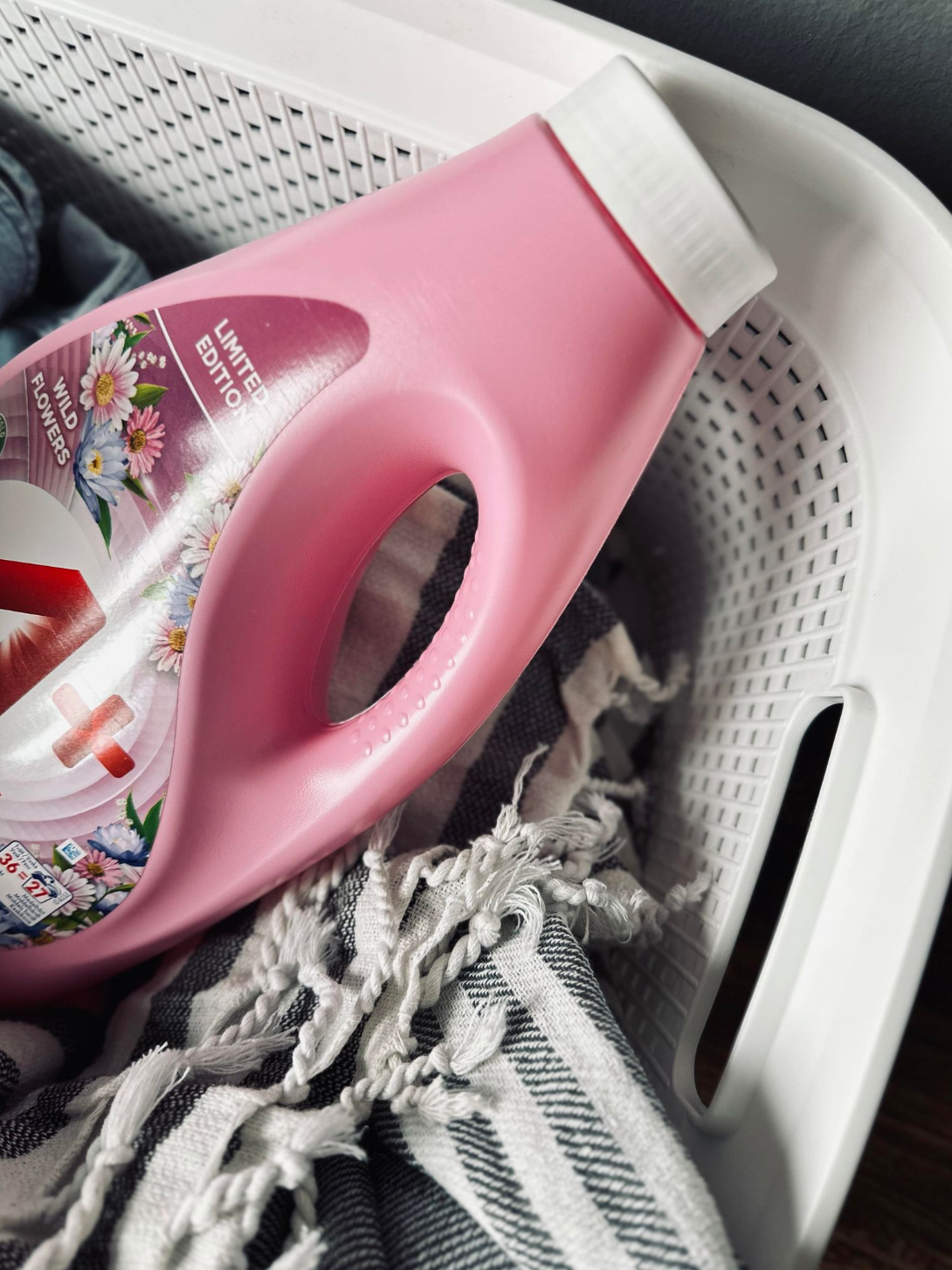 Panier à linge blanc 35 litres