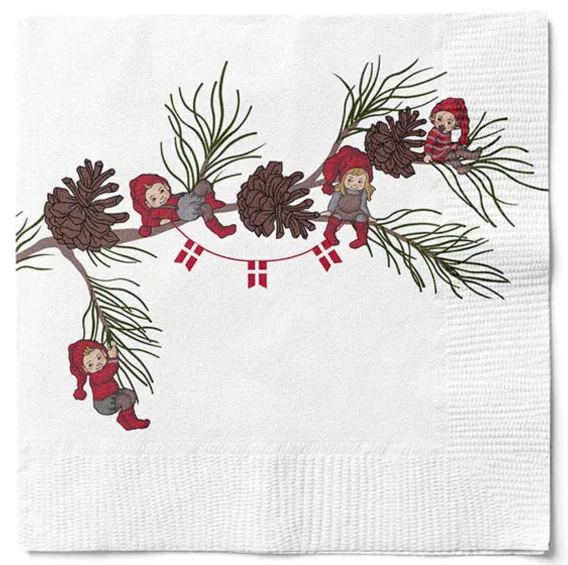 Serviettes avec des lutins - 20 pcs